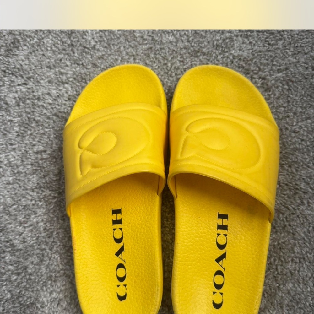 Coach Vibrant Yellow Slides